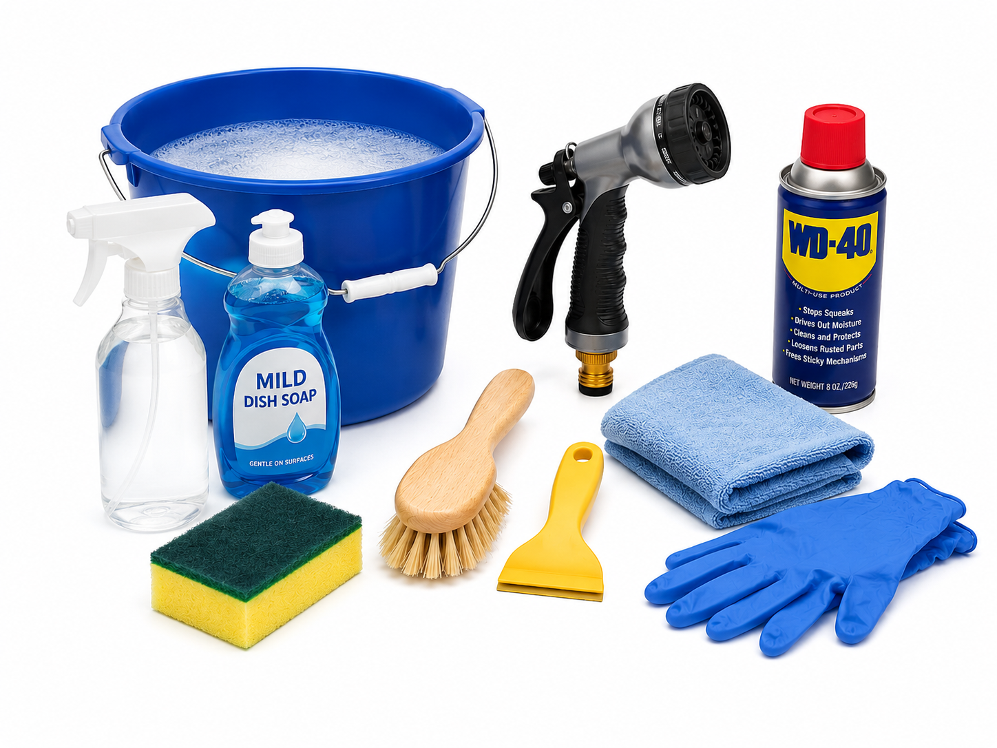 Recommended materials for cleaning thermoplastic picnic tables